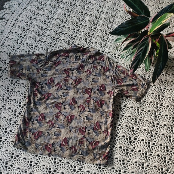 Vintage Foliage Men's Button Up Shirt - Size XL - Picture 4 of 5